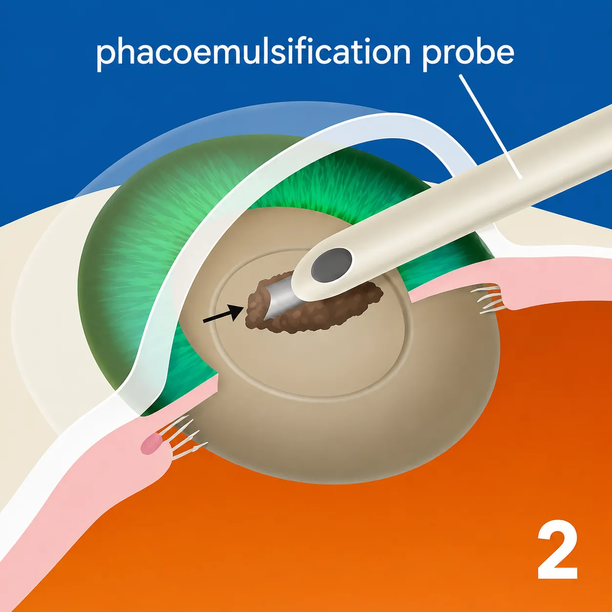 Phacoemulsification step 2